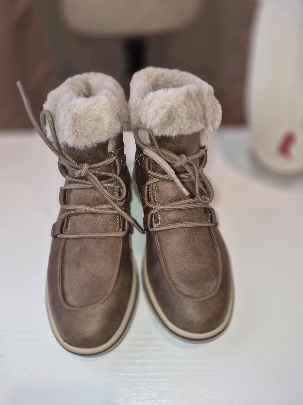 Cliffs by WHITE MOUNTAIN Brown Faux-Fur Lined Winter Boots